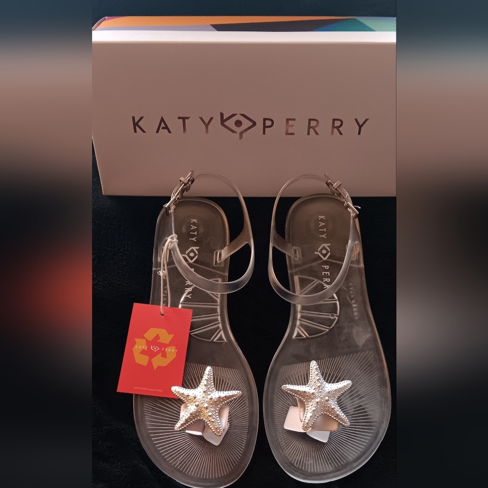 Katy Perry The Geli Clear Starfish Sandals Women's Size 9M - Picture 2 of 5